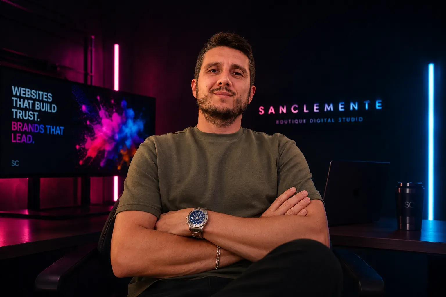 Sebastian Sanclemente, fundador, en el estudio Sanclemente
